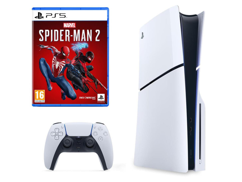 Sony PlayStation 5 Slim + Spider-Man 2 (pudełko)